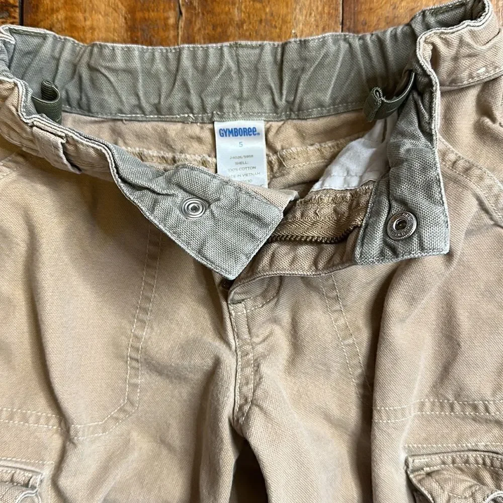 Gymboree Boys size 5 Khaki Cargo Pants utility pants cotton Easter